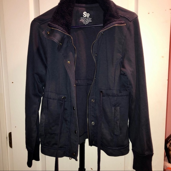 SO Sweatshirt/Jacket with Fluffy Collar - Picture 2 of 4